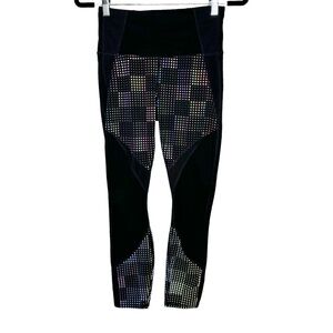 Athleta Aurora Precision 7/8 Tight Leggings Black Multi Small
